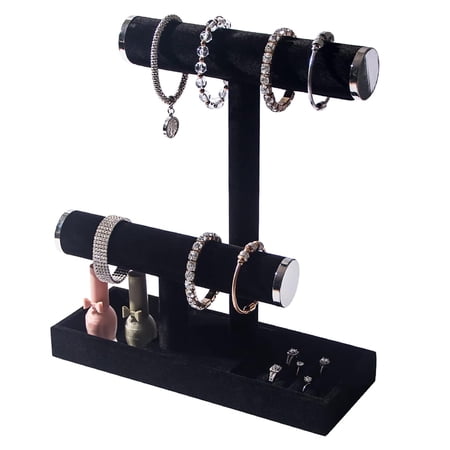 Coward Multi-Functional Necklace Holder,Bracelet Holder,Jewelry Organizer Stand with Earrings Rings Tray