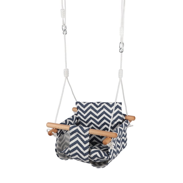 Swing de Hamaca para Niños Pequeños, 25 kg de Carga Máxima Algodón Instalación fácil Asiento Suave Swing para Bebés Al Aire Libre para Interiores