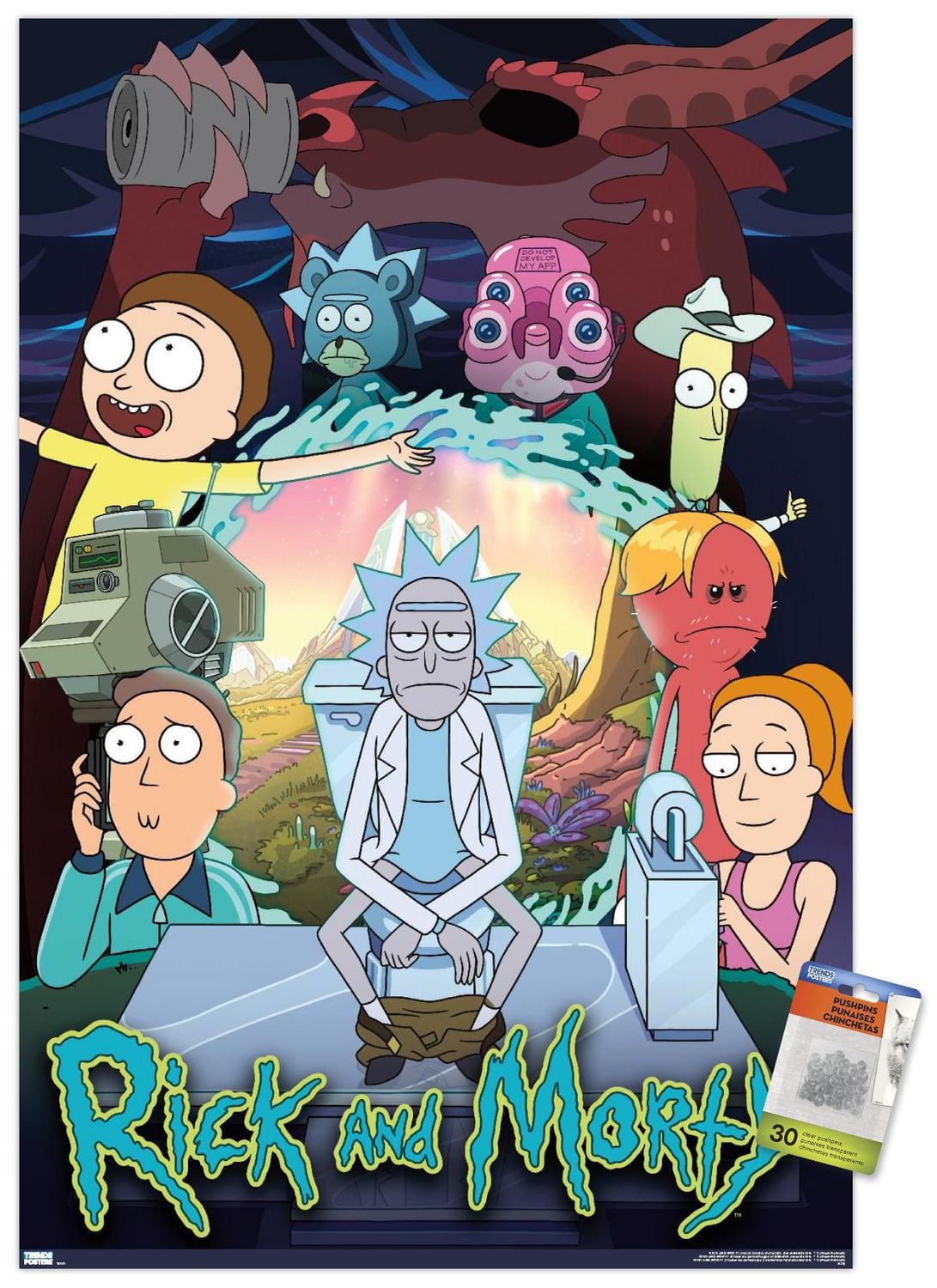 Rick And Morty - Season 4 Group Wall Poster