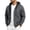 Dark Gray, variant on FENGYOU Mens Heavyweight Fleece Lined Zip Up Hoodie Loose Fit Hooded Sweatshirt Multi Pocket Casual Jacket Outerwear Army Green L