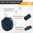 thumbnail image 3 of Uxcell 118" Adjustable Bungee Cords with Stainless Steel Hook, 2Pcs Heavy Duty Outdoor Elastic Bungee Strap for Securing Luggage Moving Cargo, Blue, 3 of 7