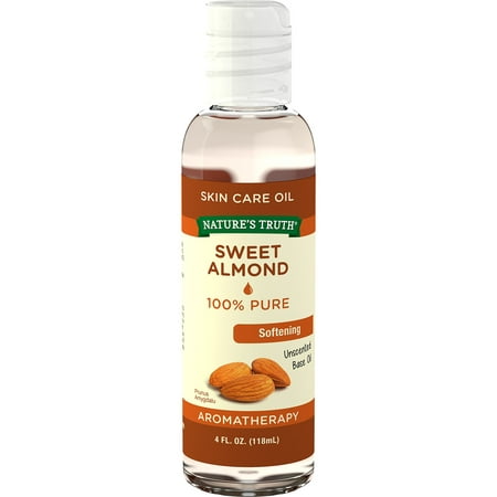 Nature's Truth Aromatherapy Sweet Almond Skin Care Oil, Unscented, 4 Fl (Best Almond Oil Brand For Skin)