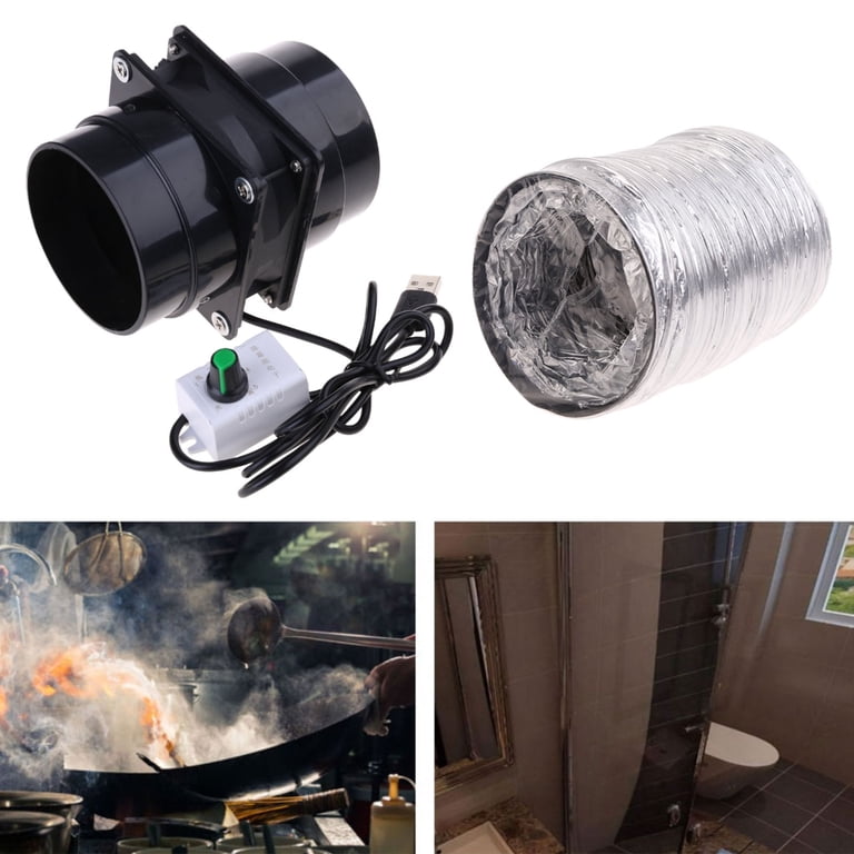 USB Fume Extractor Fan With Duct – Adjustable Speed Smoke Absorber For Soldering, Welding, And Workshop Air Cleaning (Fan + 6m Pipe)