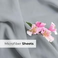 thumbnail image 6 of CGK Linens 6-Piece Extra Deep Pocket Sheet Set With Extra Matching Pillowcases - Queen Size Bed Sheets Fits 18"-24" Mattresses, Steel Blue, 6 of 7