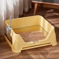 thumbnail image 4 of Dog Potty Tray, Stainless Steel Grid Sturdy Dog Litter Box Large Capacity Wall Mounted Dog Training Toilet for Small Medium Dogs, 4 of 7