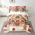 thumbnail image 2 of jejeloiu Marry Xmas Twin Bedding Sets 7-Piece,Christmas Theme Bedding Comforter Set,Snowman Gifts Sheet Sets,Lightweight Room Decorative Reversible, 2 of 8