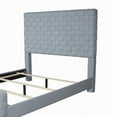 thumbnail image 7 of Reah Queen Size Bed, Light Teal Blue Chenille, Gray Panel Headboard, 7 of 7