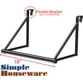 thumbnail image 2 of Simple Houseware - Barra para colgar ropa sobre la puerta, color negro, 2 of 5