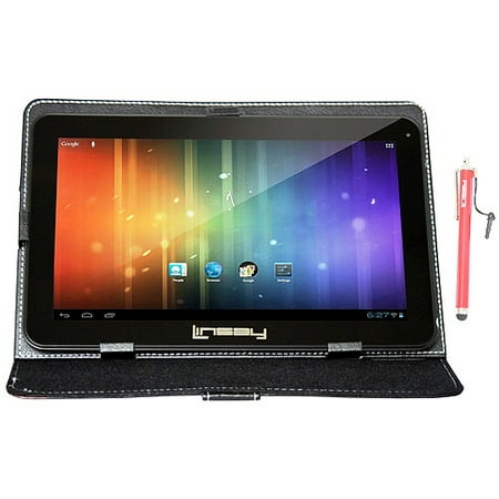 LINSAY 10.1" Quad Core Tablet with Black Case and Pen Stylus Android 9.0 PIE 2GB Ram 16GB Storage