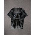 thumbnail image 2 of Men's 3D Skull Print T-Shirt - Vintage Style, Loose Version, Short Sleeve, Crew Neck - Perfect Summer Streetwear, 2 of 6
