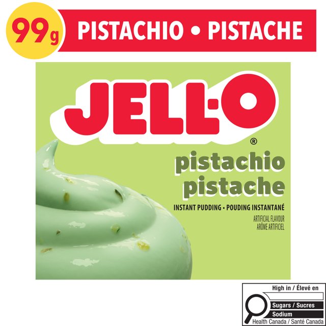 Jell-O Pistachio Instant Pudding Mix, 99 g Box