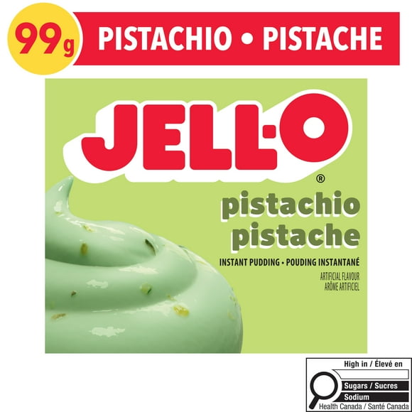 Jell-O Pistachio Instant Pudding Mix, 99 g Box