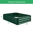 thumbnail image 2 of 72"L x 36"W x 12"H Outdoor Metal Raised Garden Bed Box Vegetable Planter for Vegetables, Flowers, Herbs, and Succulents - Green, 2 of 5