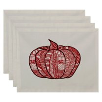 Simply Daisy 18" x 14" Pumpkin Patch Geometric Print Placemat