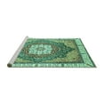 thumbnail image 2 of Ahgly Company Machine Washable Indoor Rectangle Abstract Turquoise Blue Modern Area Rugs, 5' x 7', 2 of 4
