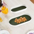 thumbnail image 3 of Bandeja de Almacenamiento Nórdica con Almohadilla de Cuero, Organizador de Almacenamiento, Postre, Pastelería, Regalo, Encimera, Soporte para Pasteles Blanco 2 capa verde Soledad bandeja de almacenamiento, 3 of 8