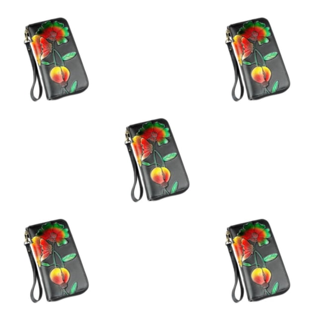 Monedero de cuero Minnieouse para mujer Clip para fotos bolsillo para tarjetas carpeta para pasaporte billetera Notecase regalo