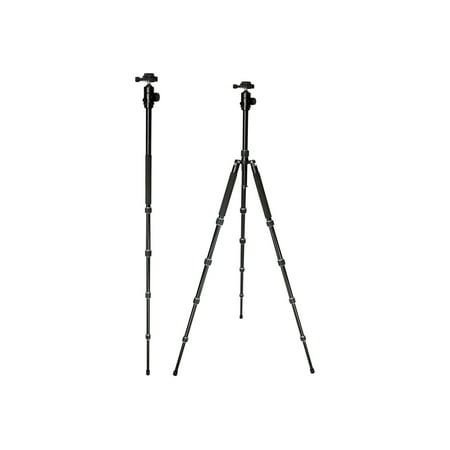 VidPro AT-62 VentureMaxx 62 Professional 4-Section Twist-Lock Aluminum Travel Tripod with Quick Release Ball Head 20 lbs Capacity