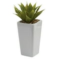 thumbnail image 5 of Nearly Natural Plastic 9" Green Mini Agave Artificial Plant with Planter (Set of 3), 5 of 10