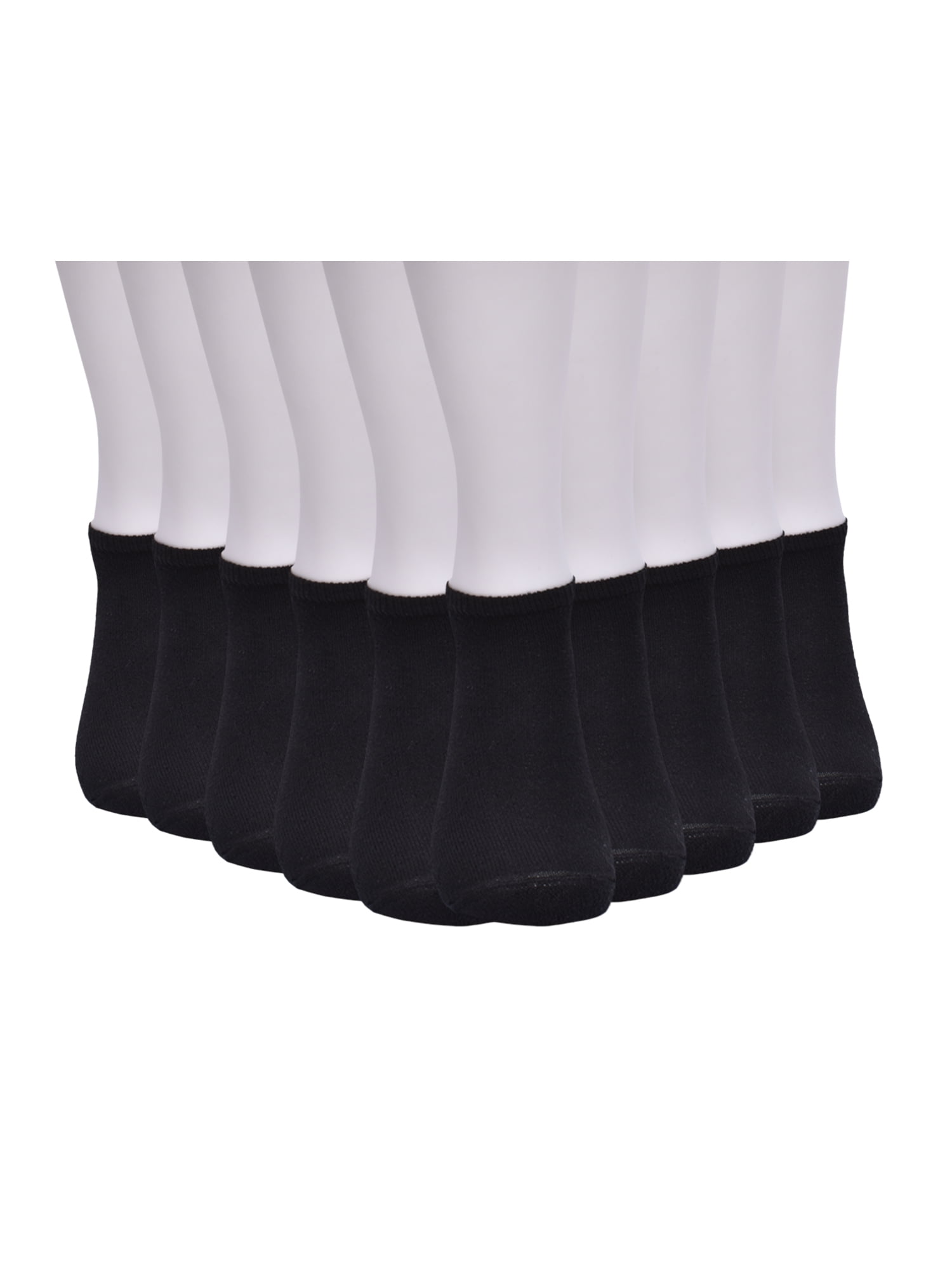 Wonder Nation Girls Cushioned No Show Socks, 10-Pack, Sizes S (6-10.5) - L (4-10)