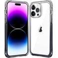 thumbnail image 1 of Funda transparente para iPhone 14 Pro, [Protección de grado] [No amarillea] Funda a prueba de golpes para Apple iPhone 14 Pro 2022 - Negro transparente, 1 of 8