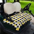 thumbnail image 2 of Golf Cart Seat Covers for 2 Seater,Yellow Lemons Microfiber Cart Seat Towel Blanket,Summer Botanical Black White Checkered Absorbent Breathable Non Slip Bench Seats Protector for Golf Course 51"x31", 2 of 9