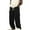 Black, variant on cfhntfmh Mens Corduroy Cargo Pants Big and Talls Baggy Vintage Straight Leg Trousers Elastic Waist Drawstring Casual Trousers