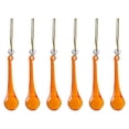 thumbnail image 2 of Lssam Glass Christmas Tree Ornaments - Set of 6 Crystal Orange Teardrop Icicle Pendants for Dazzling Holiday Decor and Winter Party Ambiance, 2 of 6
