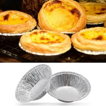 Mini Pie Pans (100 Pcs), Disposable Egg Tart Molds for Baking, 2 inch Mini Tart, Aluminum Foil Bakeware for Baking, Making Tarts, Quiche Pie, Caramel Pudding, Etc.