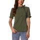 thumbnail image 1 of INSPIRAR CHIC Blusas de Verano para Mujeres de Color Sólido con Lazo en el Cuello y Mangas Cortas para Usar en el Trabajo Verde Oliva L, 1 of 5