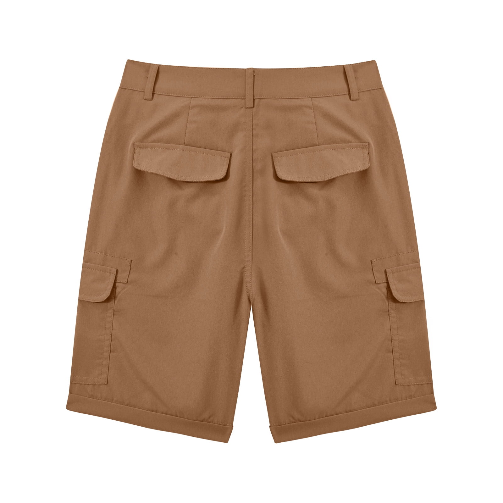 Short Femme Taille élastique Longueur Genou - Coton Lin Léger Avec Poches - Décontracté, Sport, été - 2