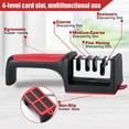 thumbnail image 4 of Afiladores de cuchillos, afilador de cuchillos rápido profesional de acero inoxidable 4 en 1 para cuchillos de cocina: afiladores de cuchillos de cocina ergonómicos y fáciles de usar con 4 e, 4 of 5