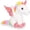 White, variant on 14cm Sparkly Winged Unicorn Plush Toy, Soft Stuffed Pegasus with Rainbow Mane for Kids and Gifting