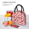 thumbnail image 5 of Fotbe Hand Drawn Strawberry Pattern Lunch Bag, Insulated Lunch Box, Small Leakproof Cooler Food Lunch Containers Reusable High Capacity Lunch Tote Bags for Work, Travel, Outdoor, 5 of 6