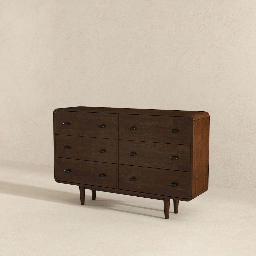 beckford walnut brown finish 6 drawer wood dresser Diana Brown Dress  Lab 2.0 Shop