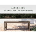 thumbnail image 3 of 48" HDPE Outdoor Bench, All-Weather & Fade-Resistant 2-Person Garden Bench, Low Maintenance Patio Bench for Garden, Porch & Patio,Brown, 3 of 6