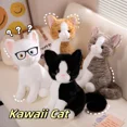thumbnail image 2 of Juguete de peluche de gato para niños, muñeco de felpa de empalme de gato Kawaii, muñeca de pierna durmiente, regalo de Festival, regalo de cumpleaños, 40CM120, 2 of 5