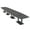 Asian Night w/Matte Black Base with Electric, variant on Modular 22 Ft Boardroom Table Boat Shaped Black Bases Power And Data