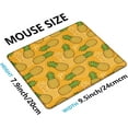thumbnail image 3 of Pineapple Wide Mouse Pad 9.5x7.9 Inch Cute Tropical Fruit Cartoon Pattern Line Outline Backdrop Yellow Green Polyester Rubber Decorative AntiSlip Home Desk Company Stitched Edges Mousepad, 3 of 6