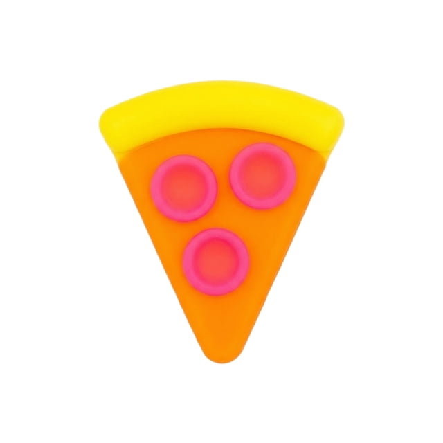 Moonsky pizza antiestrés, juguete sensorial tipo goma, textura suave con detalles de queso, ideal para amantes de la comida o regalo divertido, 1 pieza