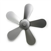 Taicans 5 Blades Fireplace Fan,Stove Fan Heat Powered Stove Fan,Stove Fan 5 Blades Fuel Saving Heat Powered for Wood Burner Fireplace Eco Silver