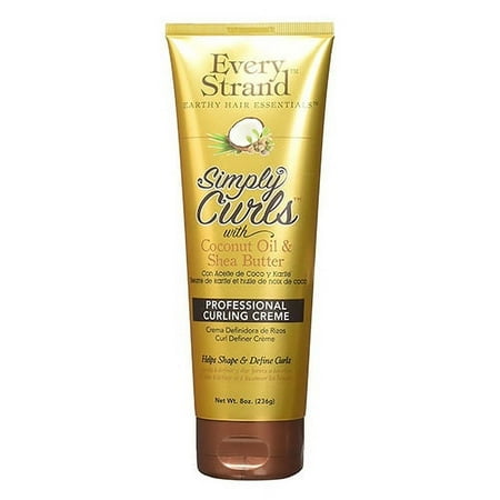 Every Strand Curling Creme Simply Curls with Coconut Oil and Shea Butter, 8 oz, 3 Pack