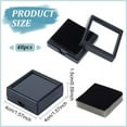 thumbnail image 2 of 48 Pack Gemstone Display Box Plastic Diamond Display Case Black Jewelry Box with Clear Lids Sponge for Treat Gems Coins Diamond Gift Packing 1.57x1.57x0.5 for diy, 2 of 9