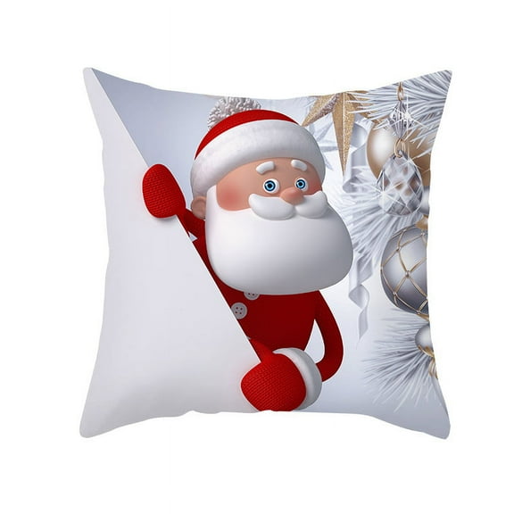 2022 Christmas Pillowcase Nordic Home Sofa Cushion Cover Cartoon Animation Printing Office Pillowcase