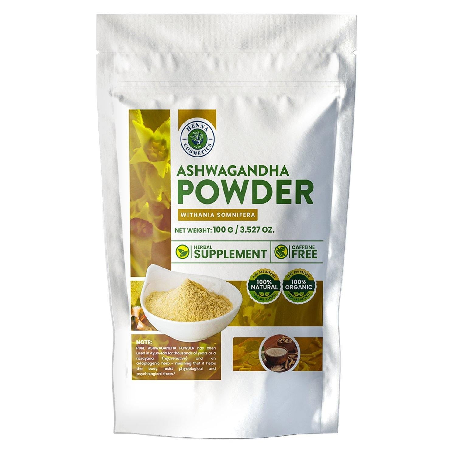 Ashwagandha Powder / Withania Somnifera 100 Grams (3.53 oz.) Herbal Supplement