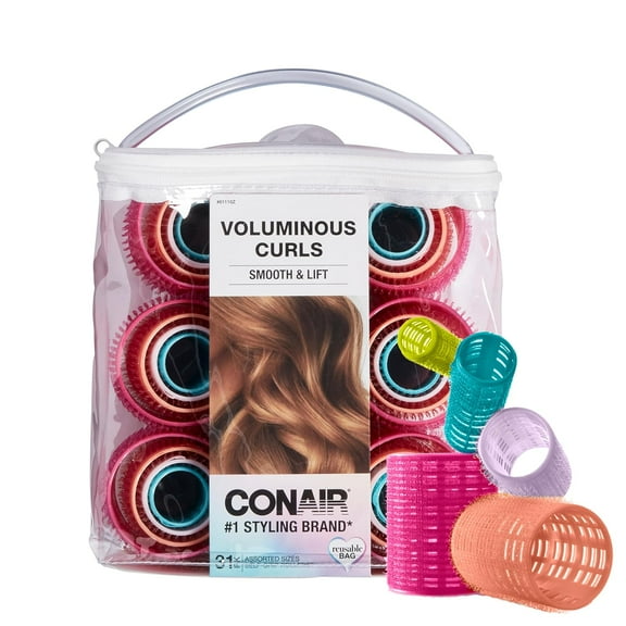 ZEN Heatless Curlers- heatless curls overnight - Hair Rollers for Lift & Volume - Assorted Sizes and Colors - 31 Count w/storage
