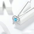 thumbnail image 6 of Love Heart Wings Necklace March Birthstone Pendant Aquamarine CZ 925 Sterling Silver Birthday Valentine's Day Gifts for Her Juwaliy, 6 of 8