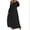 Black, variant on Lilgiuy Women?s Solid Color Slash-Neck Long Sleeve Lace Stitching Long Dress