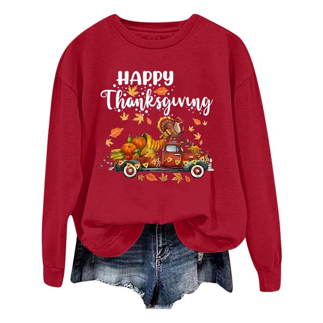 Wyzesi Chandails en Molleton Tricotés d'Automne pour Femmes Mode Décontractée de l'Action de Grâce Célèbre la Récolte Imprimée à Manches Longues Sweat à Capuche pour Femmes Tendance Bleu Clair Chandails en Molleton Femmes
