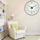 thumbnail image 3 of Reloj de pared de 12 para dormitorio reloj de pared moderno y elegante Soledad decorativo con pilas Plata, 3 of 8